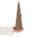 Deko-Tannenbaum beflockt Kunststoff 34cm Braun Innenbereich | Floristik24.at