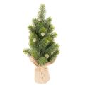 Floristik24 Künstlicher Mini-Weihnachtsbaum mit Jutesack, 38 cm, Grün