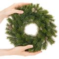 Künstlicher Tannenkranz mit Zapfen Ø 30 cm aus Kunststoff für Tür- und Tischdeko | Floristik24.at