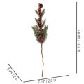 Künstlicher Tannenzweig mit roten Weihnachtskugeln 48cm 2er-Set | Floristik24.at