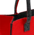 Floristik24 Tasche „Easy Life“ 39cm x 22cm x 25,5cm Rot-Grau