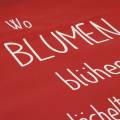 Floristik24 Tragetasche Rot "Wo Blumen blühen..." 38cm x 46cm 24St