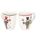 Floristik24 Tassenset Nussknacker und Zuckerstange aus Keramik 10cm 2-teilig