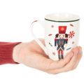 Tassenset Nussknacker und Zuckerstange aus Keramik 10cm 2-teilig | Floristik24.at