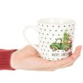 Kaffeetassen-Set Keramik Merry Christmas Weihnachtsauto 10 cm, 2 Stück | Floristik24.at
