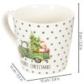 Kaffeetassen-Set Keramik Merry Christmas Weihnachtsauto 10 cm, 2 Stück | Floristik24.at
