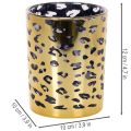 Windlicht aus Glas mit Leopardenmuster 12 cm | Floristik24.at