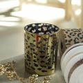Windlicht aus Glas mit Leopardenmuster 12 cm | Floristik24.at