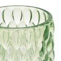 Floristik24 Teelichtglas Grün Windlicht getönt Glas Ø9,5cm H9cm 2St
