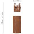 Teelichthalter Kerzenform Metall Ø10xH36cm Rostdeko Innenbereich | Floristik24.at