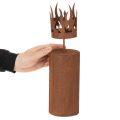 Teelichthalter Kerzenform Metall Ø10xH36cm Rostdeko Innenbereich | Floristik24.at