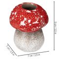 Deko-Kerzenhalter Pilz aus Keramik, 9 cm, Rot-Weiß | Floristik24.at