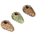 Floristik24 Kerzenhalter Tannenzapfen-Design Keramik 8 cm 3er-Set Mehrfarbig