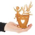 Teelichthalter Engel aus Metall mit Edelrost Ø8cm H18cm für Weihnachten | Floristik24.at