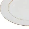 Dekoteller Rund Kunststoff Retro Weiß Braun Glanz Ø30cm | Floristik24.at