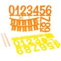 Floristik24 Tischdekoration Filz Streudeko und Kuchentopper Set 27,5 x 19,5 cm Gelb und Orange