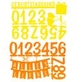 Tischdekoration Filz Streudeko und Kuchentopper Set 27,5 x 19,5 cm Gelb und Orange | Floristik24.at