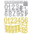 Tischdekoration Filz-Streudeko und Tortendekoration in Grün und Grau, 27,5 x 19,5 cm, 2 Stück | Floristik24.at