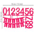 Filz-Set Tisch- und Kuchendekoration Rosa Pink 27,5 x 19,5 cm | Floristik24.at