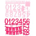 Filz-Set Tisch- und Kuchendekoration Rosa Pink 27,5 x 19,5 cm | Floristik24.at