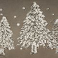 Übertopf oval aus Zink 25 cm geprägt mit Tannenbaum-Motiv silber | Floristik24.at