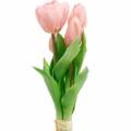 Floristik24 Tulpen-Bund Real Touch, Kunstblumen, Künstliche Tulpen Rosa