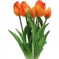 Künstliche Tulpe Orange Kunstblumenstrauß 38cm 7St