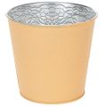 Floristik24 Übertopf Metall Blumenübertopf Ø13,5cm H12,5cm Pastell Orange