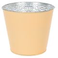 Floristik24 Übertopf aus Metall für Blumen Ø16cm H14cm Pastell Orange