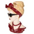 Kopfvase aus Polyresin, Frau