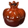 Floristik24 Keramik-Granatapfel Dekoration glänzend rot 14 cm