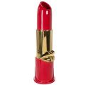 Floristik24 Deko-Vase aus Keramik im Lippenstift-Design 38 cm Rot-Gold für Kunstblumen