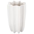 Floristik24 Keramikvase geriffelt 24 cm weiß für Trockenblumen