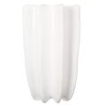 Keramikvase geriffelt 24 cm weiß für Trockenblumen | Floristik24.at