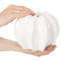 Kürbis-Dekovase Keramik weiß glänzend 19cm für Wohnzimmerdeko | Floristik24.at