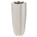 Floristik24 Keramikvase mit Rillenstruktur mattgrau 38 cm hoch für Trockenblumen
