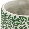 Floristik24 Keramiktopf mit Blätterranken, Pflanzgefäß, Übertopf Ø18cm H14,5cm
