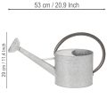 Gießkanne Metall silbergrau 53x29cm Balkon Terrasse Wohnbereich | Floristik24.at