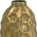 Floristik24 Vintage Vase Gold Blumenvase Vase Wabenoptik Ø23cm H39cm