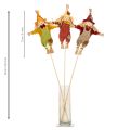 Dekofigur Vogelscheuche auf Stab aus Stoff und Stroh 60 cm bunt | Floristik24.at