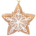 Weihnachtsanhänger Lebkuchen-Optik Kunststoff 6cm 4-teilig | Floristik24.at
