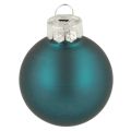 Weihnachtskugeln Glas 4cm Opalblau Matt und Glänzend 24 Stück | Floristik24.at