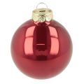 Weihnachtskugel Set Glas 6 cm Rot und Rosa Innenbereich 24 Stück | Floristik24.at