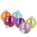 Floristik24 Christbaumkugel-Set aus Glas 60 mm glänzend bunt 24 Stück