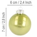 Christbaumkugel-Set aus Glas 60 mm glänzend bunt 24 Stück | Floristik24.at