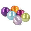 Floristik24 Christbaumkugeln Glas glänzend bunt 95mm 10er-Set