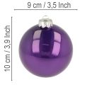 Christbaumkugeln Glas glänzend bunt 95mm 10er-Set | Floristik24.at