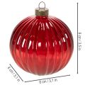 Weihnachtskugeln aus Glas Rot Ø 8 cm 12 Stück | Floristik24.at