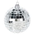 Floristik24 Weihnachtskugeln Set Spiegelkugel 7 cm Silber 6 Stück Kunststoff Innenbereich