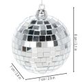 Weihnachtskugeln Set Spiegelkugel 7 cm Silber 6 Stück Kunststoff Innenbereich | Floristik24.at